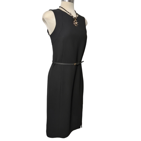 LONDON FOG limited edition Luxury sleeveless midi dress with belt Size 6 - Picture 4 of 9